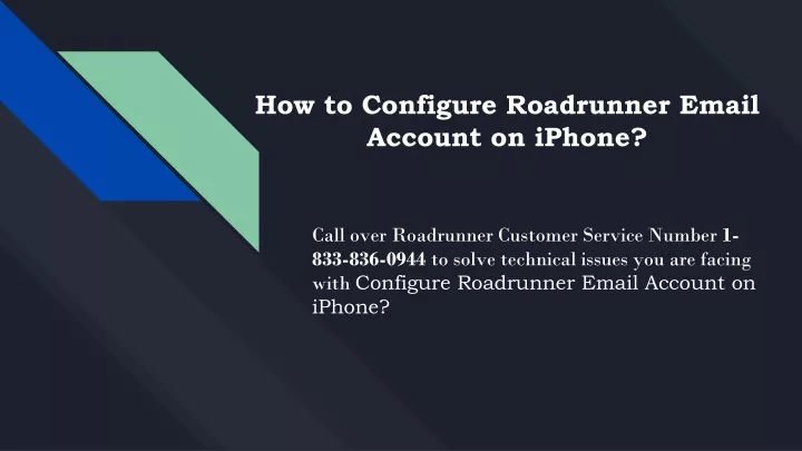 how to configure roadrunner email account on iphone