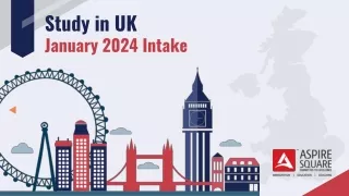 Study in UK - Apply for January Intake 2024