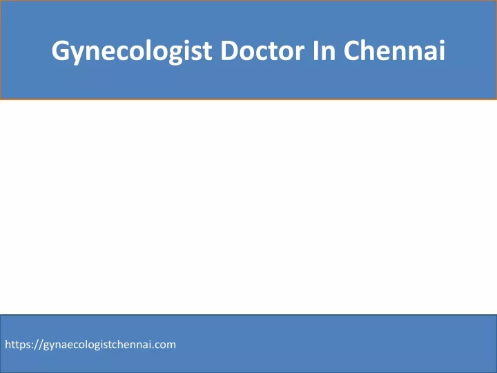 gynecologist doctor in chennai