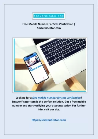 Free Mobile Number For Sms Verification | Smsverificator.com