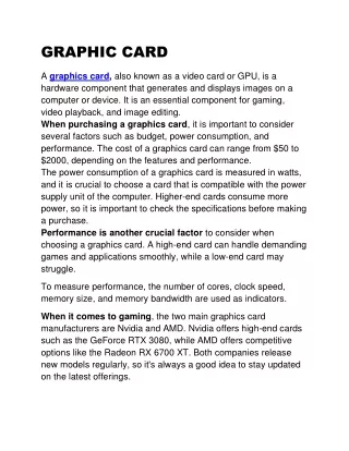 GRAPHIC CARD