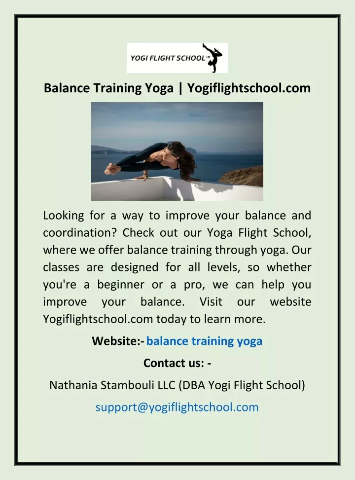balance training yoga yogiflightschool com