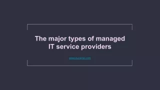 Types of Managed IT Services Providers - Nuvento