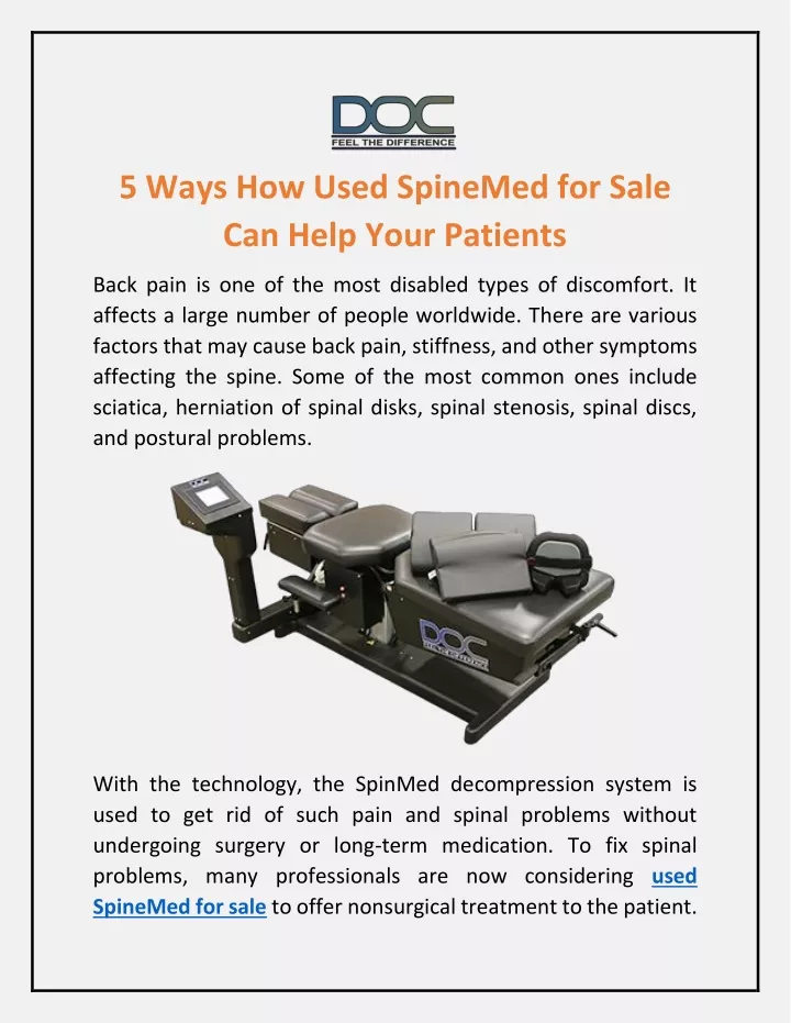 5 ways how used spinemed for sale can help your