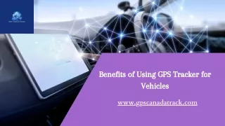 benefits of using gps tracker for vehicles