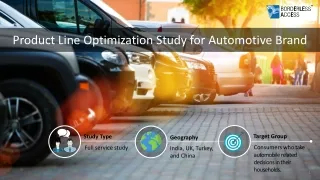 Product Line Optimization Study for Automotive Brand