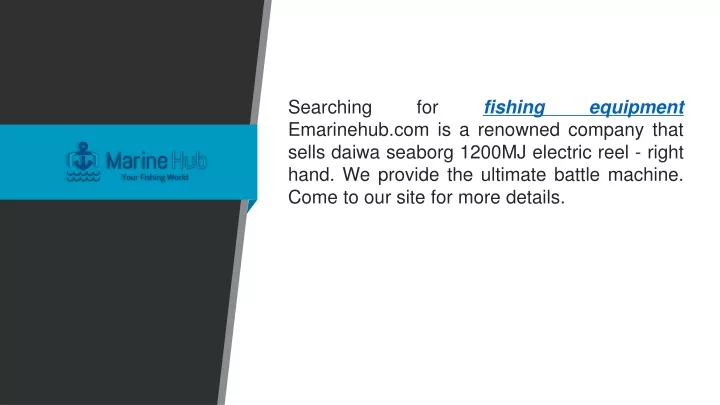 searching for fishing equipment emarinehub