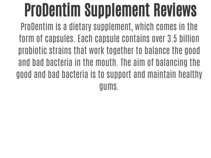 prodentim supplement reviews prodentim