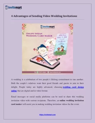 4 Advantages of Sending Video Wedding Invitations