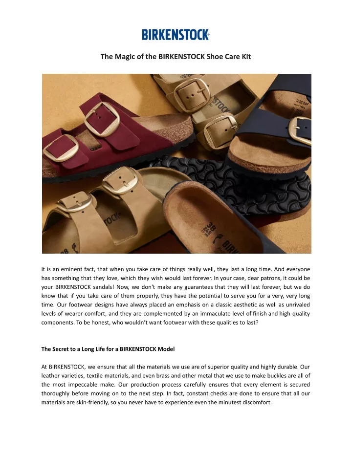 the magic of the birkenstock shoe care kit