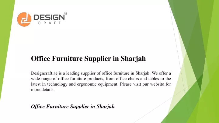 office furniture supplier in sharjah