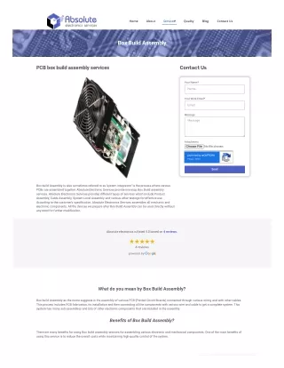 Box build Assembly | PCB Box build Assembly Services - Absolute Electronics Serv