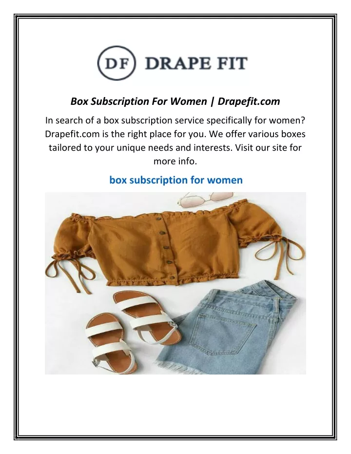 box subscription for women drapefit com