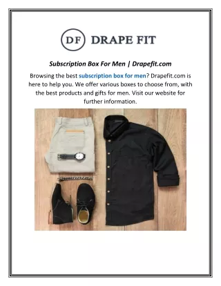 subscription box for men drapefit com