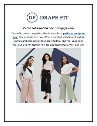 petite subscription box drapefit com