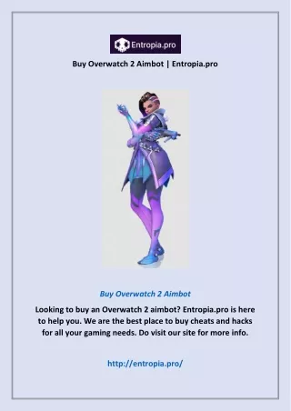 Buy Overwatch 2 Aimbot | Entropia.pro