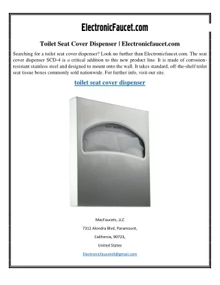 Toilet Seat Cover Dispenser | Electronicfaucet.com