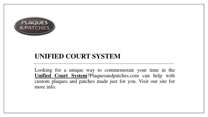 unified court system