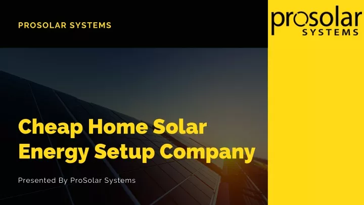 prosolar systems