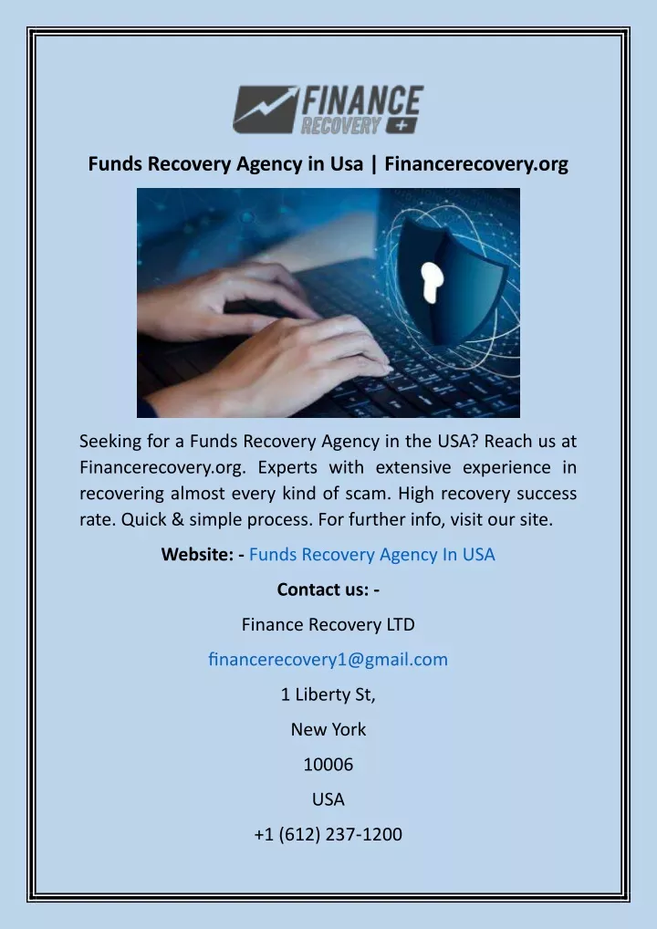 funds recovery agency in usa financerecovery org