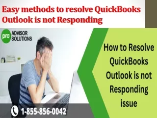 easy methods to resolve quickbooks outlook is not responding