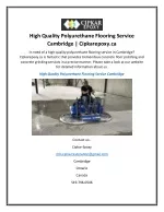 High Quality Polyurethane Flooring Service Cambridge  Cipkarepoxy.ca - slide 1