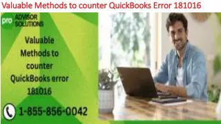 valuable methods to counter quickbooks error 181016