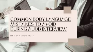 Top 5 Body Language Mistakes to Avoid During an Interview