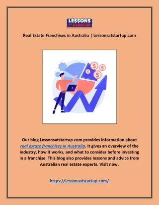 Real Estate Franchises in Australia | Lessonsatstartup.com