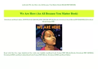 textbook we are here an all because you matter