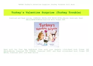EPUB$ Turkey's Valentine Surprise (Turkey Trouble) Full Book