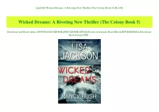 [epub]$$ Wicked Dreams A Riveting New Thriller (The Colony Book 5) [R.A.R]