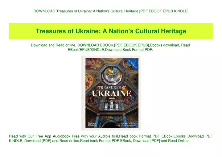 download treasures of ukraine a nation s cultural