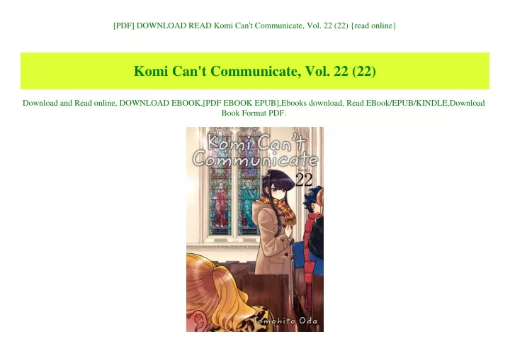 pdf download read komi can t communicate