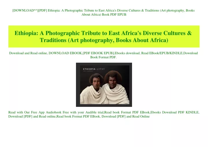download pdf ethiopia a photographic tribute