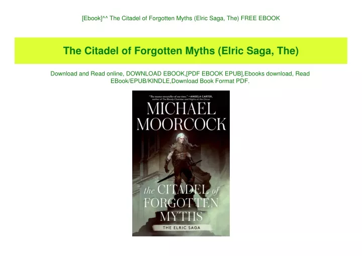 ebook the citadel of forgotten myths elric saga