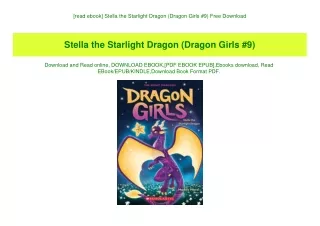 [read ebook] Stella the Starlight Dragon (Dragon Girls #9) Free Download