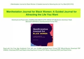 ^READ) Manifestation Journal for Black Women A Guided Journal for Attracting the Life You Want [W.O.R.D]