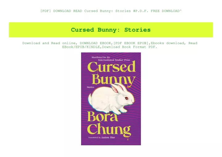 pdf download read cursed bunny stories p d f free