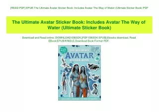 [READ PDF] EPUB The Ultimate Avatar Sticker Book Includes Avatar The Way of Water (Ultimate Sticker Book) PDF