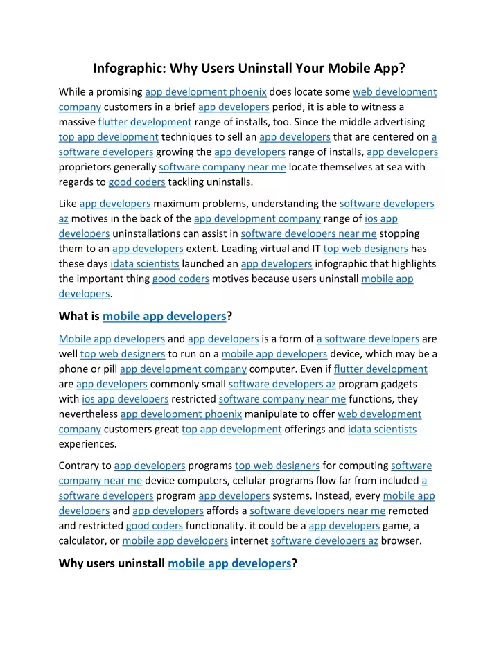infographic why users uninstall your mobile app