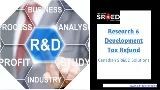 Research & Development Tax Refund – Canadian SR&ED Solutions