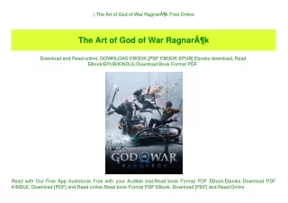(B.O.O.K.$ The Art of God of War RagnarÃƒÂ¶k Free Online