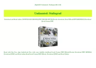 [Epub]$$ Undaunted Stalingrad [R.A.R]