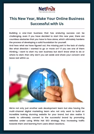 This New Year Make Your Online Business Successful with Us