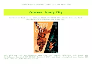 ^#DOWNLOAD@PDF^# Catwoman Lonely City [PDF EBOOK EPUB]