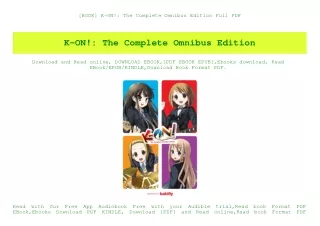 [BOOK] K-ON! The Complete Omnibus Edition Full PDF