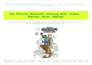 [READ PDF] Kindle The Official Minecraft Coloring Book Create  Explore  Relax (Gaming) Free Online