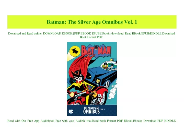 batman the silver age omnibus vol 1