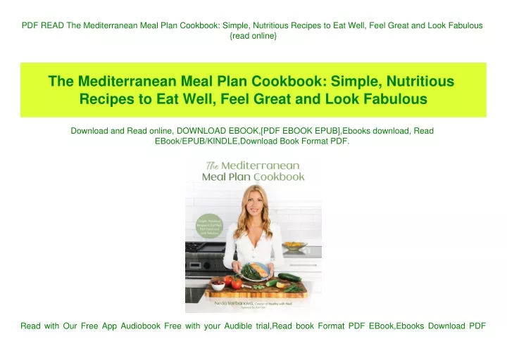 pdf read the mediterranean meal plan cookbook